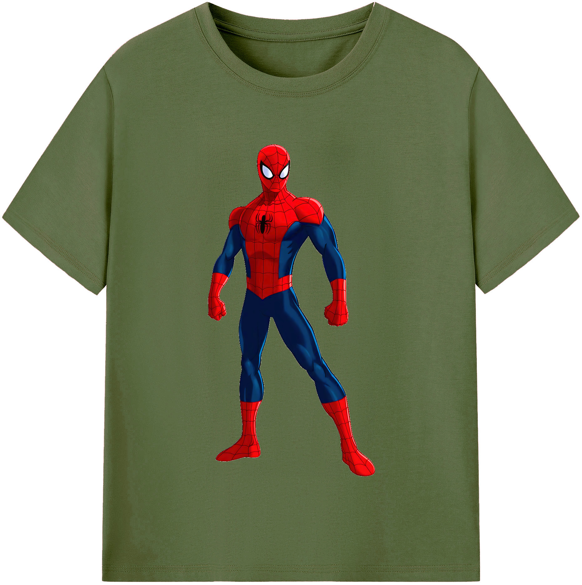 （画像用） Spider Man スパイダーマン 綿100％半袖Tシャツ（フロントプリント）